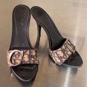 Auth Christian Dior heeled sandal pumps size 8